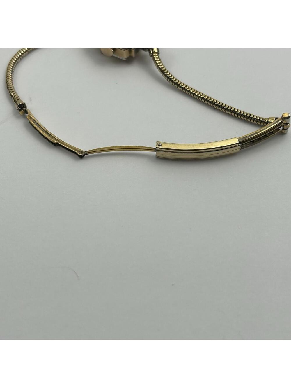 Vintage 1947 Bulova Ladies Watch 14K Gold Filled Square Art Deco - WORKING - Picture 12 of 16